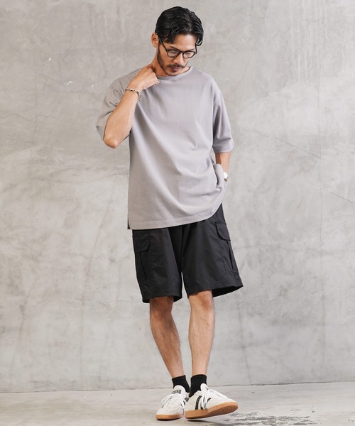 jiggys shop（ジギーズショップ）の「ヘビーオンス５分袖 Tシャツ バスクシャツ（Tシャツ/カットソー・メンズ・ホワイト/ブラック/ネイビー/グレー・MEDIUM/LARGE/X-LARGE）」の13枚目の写真