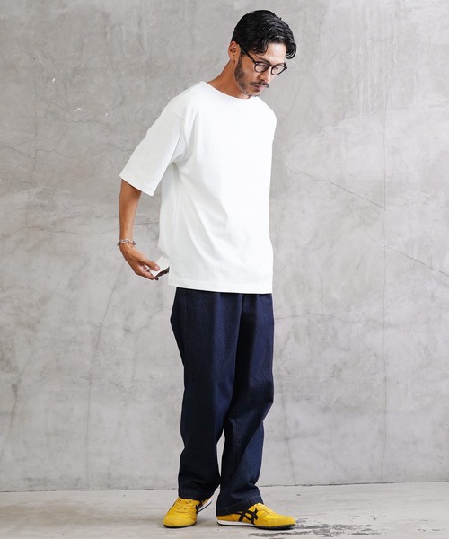 jiggys shop（ジギーズショップ）の「ヘビーオンス５分袖 Tシャツ バスクシャツ（Tシャツ/カットソー・メンズ・ホワイト/ブラック/ネイビー/グレー・MEDIUM/LARGE/X-LARGE）」の7枚目の写真