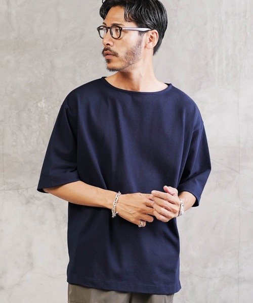 jiggys shop（ジギーズショップ）の「ヘビーオンス５分袖 Tシャツ バスクシャツ（Tシャツ/カットソー・メンズ・ホワイト/ブラック/ネイビー/グレー・MEDIUM/LARGE/X-LARGE）」の14枚目の写真