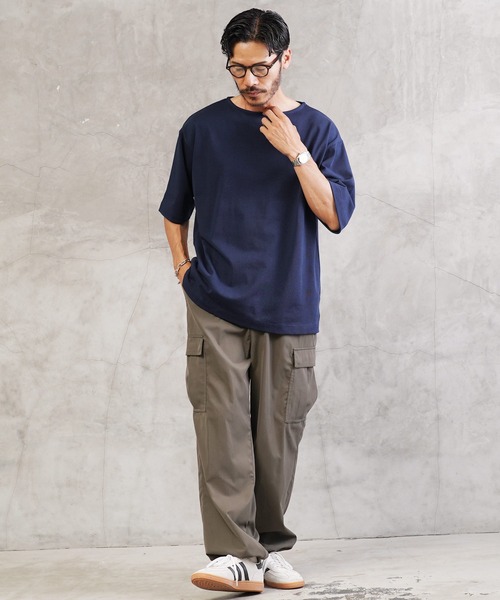 jiggys shop（ジギーズショップ）の「ヘビーオンス５分袖 Tシャツ バスクシャツ（Tシャツ/カットソー・メンズ・ホワイト/ブラック/ネイビー/グレー・MEDIUM/LARGE/X-LARGE）」の16枚目の写真