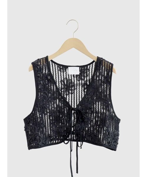 FIKA.(フィーカ)の「Ladder lace skipper vest(ベスト・レディース・ホワイト/ブラック・MEDIUM)」の15枚目の写真
