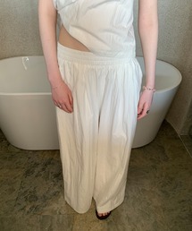 LONSLAN（ロンスラン）の「【LONSLAN】ナイロン混 テクスチャード ボリュームパンツ CHLONW25s063（その他パンツ）」