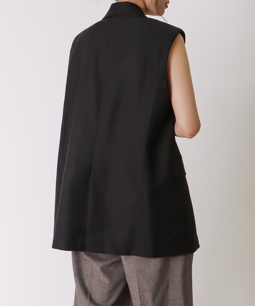 DRESSLAVE（ドレスレイブ）の「B7 / melange gilet(メランジジレ)（ベスト・レディース・ブラック/ベージュ・38）」の3枚目の写真