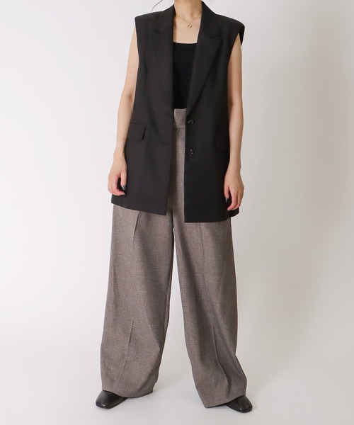 DRESSLAVE（ドレスレイブ）の「B7 / melange gilet(メランジジレ)（ベスト・レディース・ブラック/ベージュ・38）」の6枚目の写真