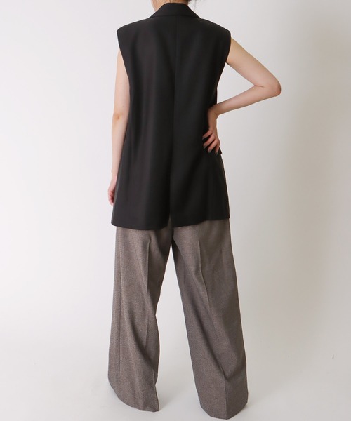 DRESSLAVE（ドレスレイブ）の「B7 / melange gilet(メランジジレ)（ベスト・レディース・ブラック/ベージュ・38）」の8枚目の写真