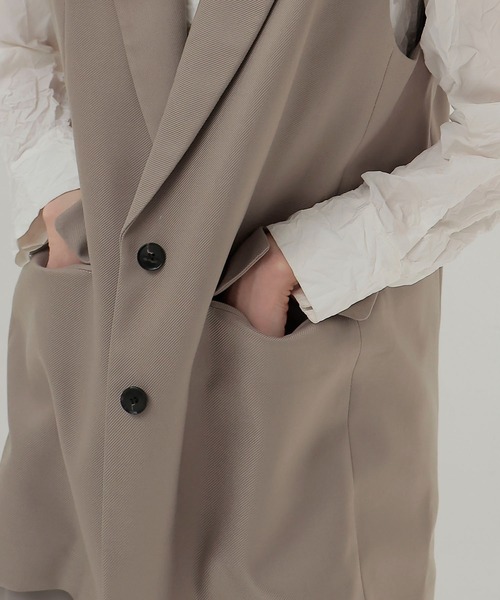 DRESSLAVE（ドレスレイブ）の「B7 / melange gilet(メランジジレ)（ベスト・レディース・ブラック/ベージュ・38）」の19枚目の写真