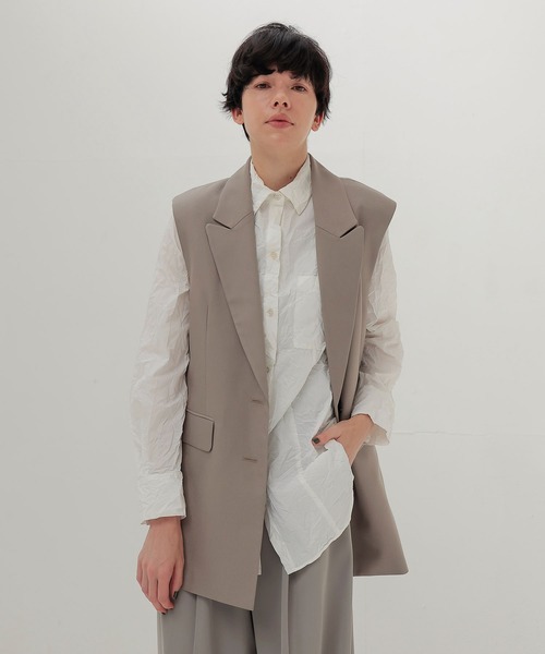 DRESSLAVE（ドレスレイブ）の「B7 / melange gilet(メランジジレ)（ベスト・レディース・ブラック/ベージュ・38）」の21枚目の写真