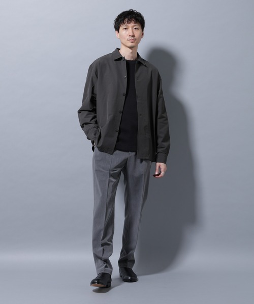 NANO universe（ナノユニバース）の「ストレッチワイドシャツブルゾン(セットアップ可)（シャツ/ブラウス・メンズ・チャコール/ブラウン/ブルーグレー・S/M/L）」の22枚目の写真