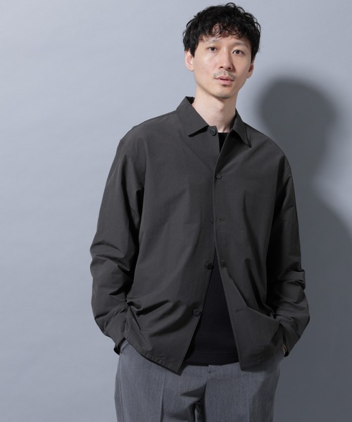 NANO universe（ナノユニバース）の「ストレッチワイドシャツブルゾン(セットアップ可)（シャツ/ブラウス・メンズ・チャコール/ブラウン/ブルーグレー・S/M/L）」の18枚目の写真