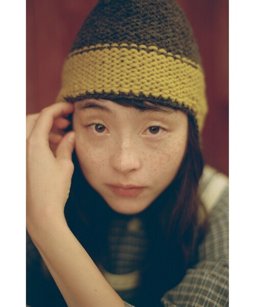 BEAMS BOY（ビームスボーイ）の「【1/15値下げ】2トーン イヤー キャップ（ニットキャップ/ビーニー・レディース・ブラック/グレー/ブラウン・ONE SIZE）」の3枚目の写真