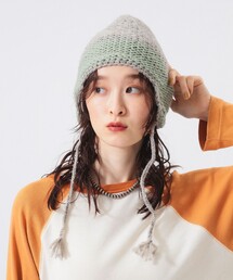 BEAMS BOY(ビームスボーイ)の2トーン イヤー キャップ(ニットキャップ/ビーニー)