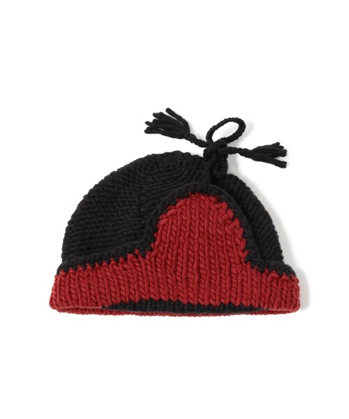 BEAMS BOY（ビームスボーイ）の「【1/15値下げ】2トーン イヤー キャップ（ニットキャップ/ビーニー・レディース・ブラック/グレー/ブラウン・ONE SIZE）」の4枚目の写真