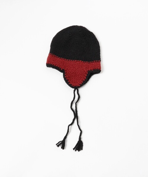 BEAMS BOY（ビームスボーイ）の「【1/15値下げ】2トーン イヤー キャップ（ニットキャップ/ビーニー・レディース・ブラック/グレー/ブラウン・ONE SIZE）」の5枚目の写真