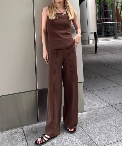 WAVE TANK KNIT SETUP（つなぎ/オールインワン）｜Ameri（アメリ）の