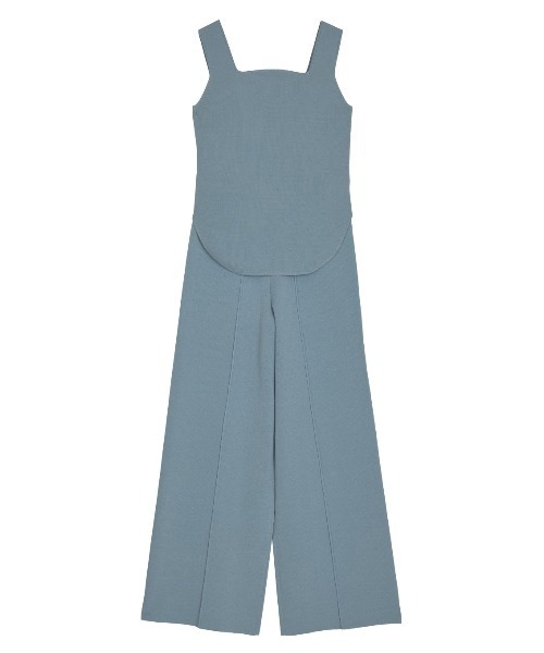 Ameri(アメリ)の「WAVE TANK KNIT SETUP(つなぎ/オールインワン・レディース・ベージュ/ブラウン/ライトブルー・SMALL/MEDIUM)」の22枚目の写真