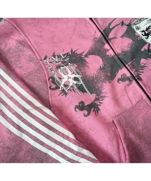 COZY WORLDWIDE(コージーワールドワイド)の「【Cozy world Wide】ROYAL KNIGHT CLUB WAXED - HOODZIP / 【コージーワールドワイド】ロイヤルナイトプリントラインジップパーカー(パーカー・メンズ・ピンク・M)」の15枚目の写真