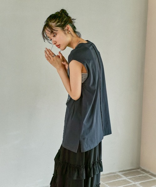 LEPSIM（レプシィム）の「フォトプリントBIGフレンチT　580737（Tシャツ/カットソー・レディース・チャコールグレー/オフホワイト/ホワイト・FREE）」の21枚目の写真