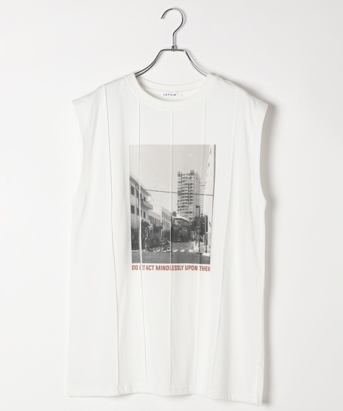 LEPSIM（レプシィム）の「フォトプリントBIGフレンチT　580737（Tシャツ/カットソー・レディース・チャコールグレー/オフホワイト/ホワイト・FREE）」の22枚目の写真