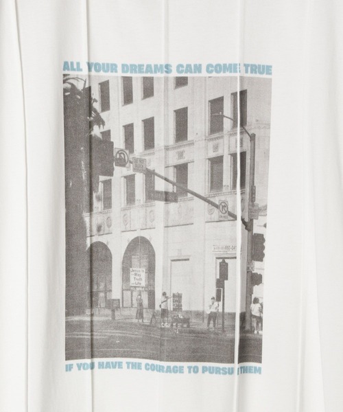 LEPSIM（レプシィム）の「フォトプリントBIGフレンチT　580737（Tシャツ/カットソー・レディース・チャコールグレー/オフホワイト/ホワイト・FREE）」の4枚目の写真