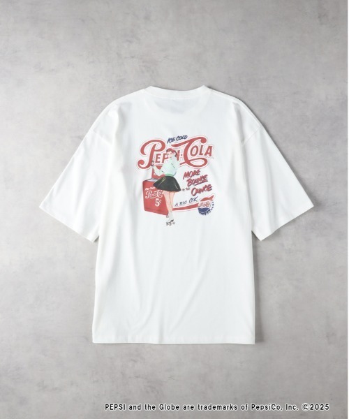 Right-on(ライトオン)の「【店頭で人気】【PEPSI】グラフィックプリントTシャツ(Tシャツ/カットソー・メンズ・キナリ/ダークグレー/ホワイト・M/L/XL)」の9枚目の写真