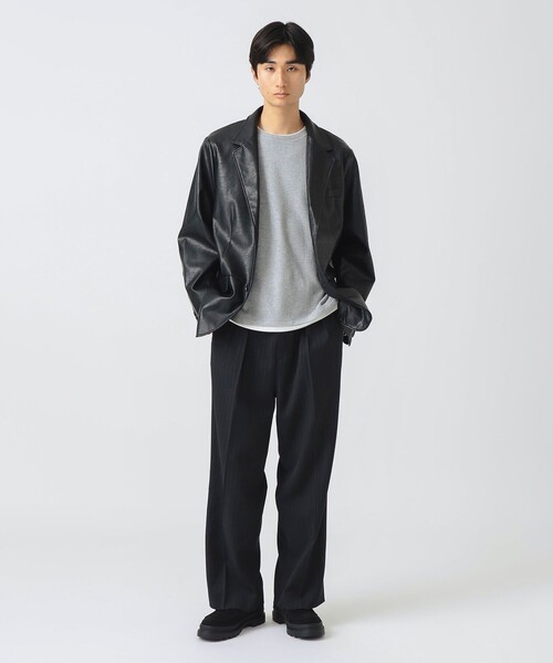 BEAMS HEART(ビームスハート)の「フェイクレザー ジャケット(テーラードジャケット・メンズ・ブラウン/ブラック・SMALL/MEDIUM/LARGE)」の20枚目の写真