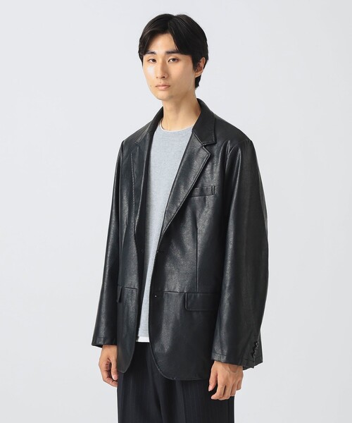 BEAMS HEART(ビームスハート)の「フェイクレザー ジャケット(テーラードジャケット・メンズ・ブラウン/ブラック・SMALL/MEDIUM/LARGE)」の19枚目の写真