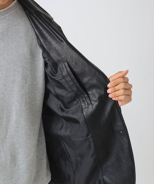BEAMS HEART(ビームスハート)の「フェイクレザー ジャケット(テーラードジャケット・メンズ・ブラウン/ブラック・SMALL/MEDIUM/LARGE)」の15枚目の写真