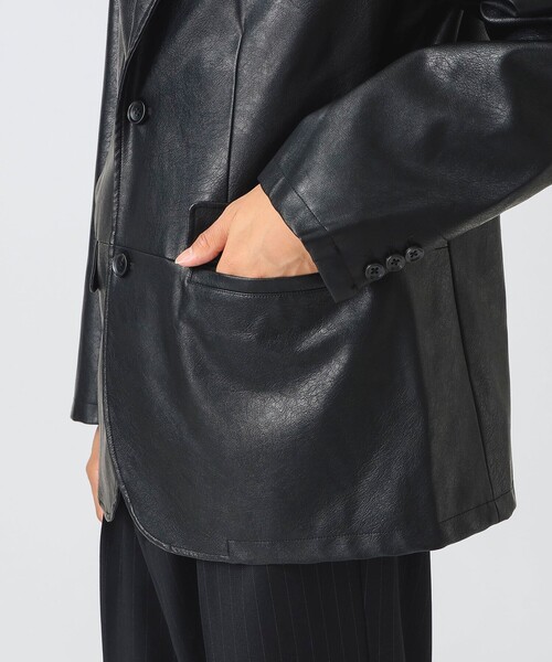 BEAMS HEART(ビームスハート)の「フェイクレザー ジャケット(テーラードジャケット・メンズ・ブラウン/ブラック・SMALL/MEDIUM/LARGE)」の10枚目の写真