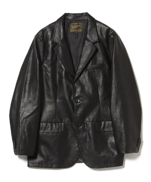 BEAMS HEART(ビームスハート)の「フェイクレザー ジャケット(テーラードジャケット・メンズ・ブラウン/ブラック・SMALL/MEDIUM/LARGE)」の8枚目の写真