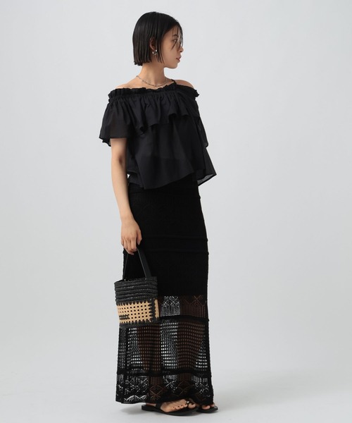 BAYFLOW（ベイフロー）の「[吸湿・撥水性に優れたインド綿]INDIANワンショルダーブラウス（シャツ/ブラウス・レディース・ブラック/ブラウン/オフホワイト・FREE）」の13枚目の写真