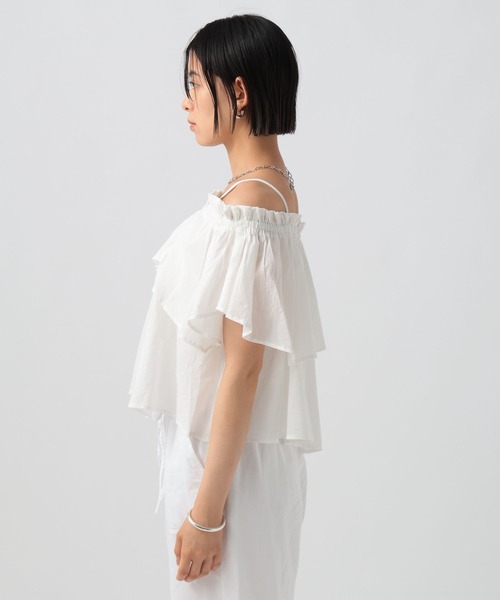 BAYFLOW（ベイフロー）の「[吸湿・撥水性に優れたインド綿]INDIANワンショルダーブラウス（シャツ/ブラウス・レディース・ブラック/ブラウン/オフホワイト・FREE）」の22枚目の写真