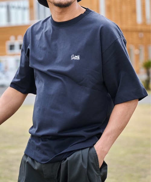 Sunny Smith(サニースミス)の「11.6ウルトラヘビーオンス Heavy Smithヤシの木柄 両面刺繍Tee(Tシャツ/カットソー・メンズ・ブラック/オフホワイト・LARGE/MEDIUM)」の16枚目の写真