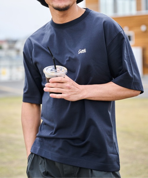 Sunny Smith(サニースミス)の「11.6ウルトラヘビーオンス Heavy Smithヤシの木柄 両面刺繍Tee(Tシャツ/カットソー・メンズ・ブラック/オフホワイト・LARGE/MEDIUM)」の17枚目の写真