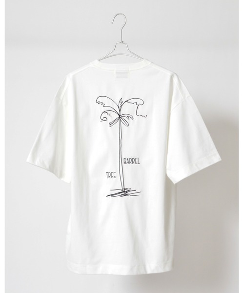Sunny Smith(サニースミス)の「11.6ウルトラヘビーオンス Heavy Smithヤシの木柄 両面刺繍Tee(Tシャツ/カットソー・メンズ・ブラック/オフホワイト・LARGE/MEDIUM)」の22枚目の写真