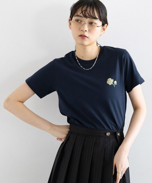 RAGEBLUE(レイジブルー)の「ピクセルフラワープリントTシャツ(Tシャツ/カットソー・レディース・ネイビー/ホワイト/ブラウン・FREE)」の21枚目の写真