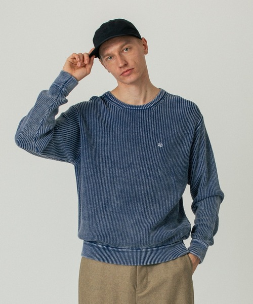 SILAS（サイラス）の「SULFUR DYED CREW NECK KNIT（ニット/セーター・メンズ・ネイビー/ブラック/ブラウン・L/M）」の18枚目の写真