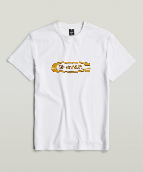 G-STAR(ジースター)の「Destroyed Old Skool Logo T-Shirt/グラフィックプリントクラシックロゴTシャツ(Tシャツ/カットソー・メンズ・ダークオリーブ/ダークブラック/ホワイト・X-LARGE/LARGE/MEDIUM/SMALL)」の2枚目の写真