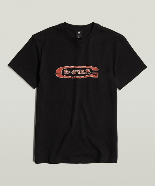 G-STAR(ジースター)の「Destroyed Old Skool Logo T-Shirt/グラフィックプリントクラシックロゴTシャツ(Tシャツ/カットソー・メンズ・ダークオリーブ/ダークブラック/ホワイト・X-LARGE/LARGE/MEDIUM/SMALL)」の3枚目の写真