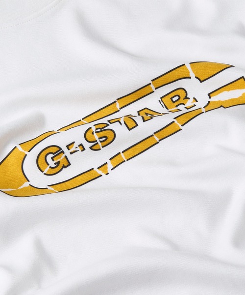 G-STAR(ジースター)の「Destroyed Old Skool Logo T-Shirt/グラフィックプリントクラシックロゴTシャツ(Tシャツ/カットソー・メンズ・ダークオリーブ/ダークブラック/ホワイト・X-LARGE/LARGE/MEDIUM/SMALL)」の4枚目の写真