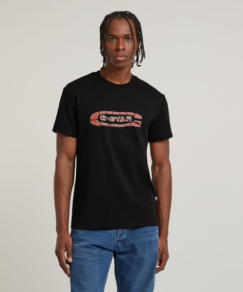 G-STAR(ジースター)の「Destroyed Old Skool Logo T-Shirt/グラフィックプリントクラシックロゴTシャツ(Tシャツ/カットソー・メンズ・ダークオリーブ/ダークブラック/ホワイト・X-LARGE/LARGE/MEDIUM/SMALL)」の12枚目の写真