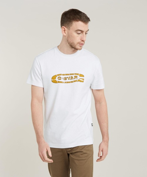 G-STAR(ジースター)の「Destroyed Old Skool Logo T-Shirt/グラフィックプリントクラシックロゴTシャツ(Tシャツ/カットソー・メンズ・ダークオリーブ/ダークブラック/ホワイト・X-LARGE/LARGE/MEDIUM/SMALL)」の7枚目の写真