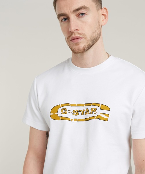 G-STAR(ジースター)の「Destroyed Old Skool Logo T-Shirt/グラフィックプリントクラシックロゴTシャツ(Tシャツ/カットソー・メンズ・ダークオリーブ/ダークブラック/ホワイト・X-LARGE/LARGE/MEDIUM/SMALL)」の10枚目の写真