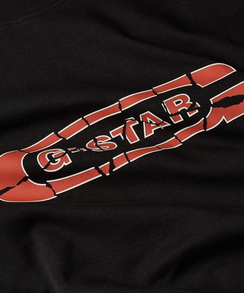 G-STAR(ジースター)の「Destroyed Old Skool Logo T-Shirt/グラフィックプリントクラシックロゴTシャツ(Tシャツ/カットソー・メンズ・ダークオリーブ/ダークブラック/ホワイト・X-LARGE/LARGE/MEDIUM/SMALL)」の5枚目の写真