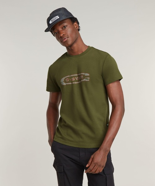 G-STAR(ジースター)の「Destroyed Old Skool Logo T-Shirt/グラフィックプリントクラシックロゴTシャツ(Tシャツ/カットソー・メンズ・ダークオリーブ/ダークブラック/ホワイト・X-LARGE/LARGE/MEDIUM/SMALL)」の17枚目の写真