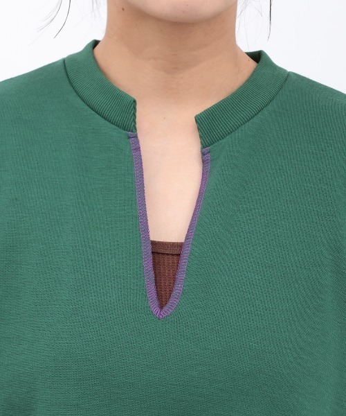 チチカカ(チチカカ)の「裏シャギースリットネックワンピース(ワンピース・レディース・ベージュ/グリーン/ブラック・FREE)」の12枚目の写真