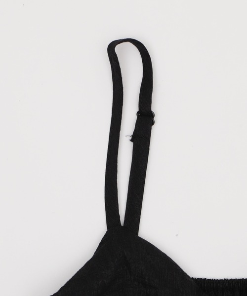 dispark（ディスパーク）の「DISPARK/フロントローズサイドテールキャミ（キャミソール・レディース・ブラック/ベージュ・FREE）」の12枚目の写真