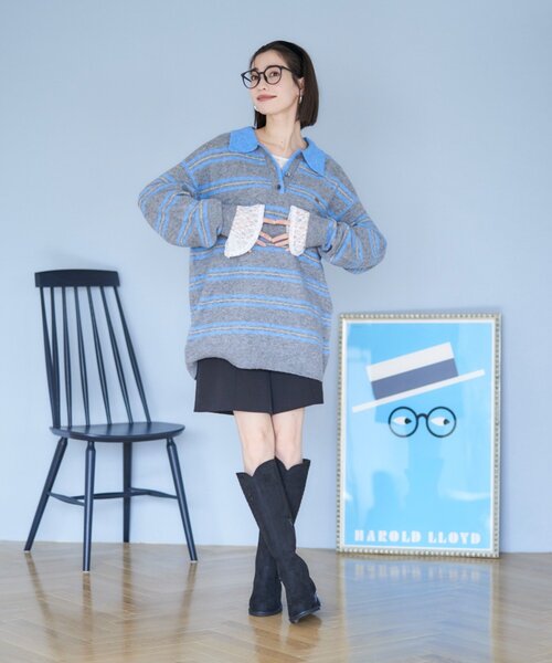 Remind me and forever（リマインドミーアンドフォーエバー）の「【2025AW】サイドステッチロングブーツ（ブーツ・レディース・ダークブラウン/ブラック・X-LARGE/LARGE/MEDIUM/SMALL）」の7枚目の写真