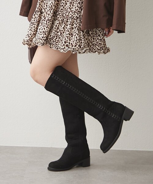 Remind me and forever（リマインドミーアンドフォーエバー）の「【2025AW】サイドステッチロングブーツ（ブーツ・レディース・ダークブラウン/ブラック・X-LARGE/LARGE/MEDIUM/SMALL）」の9枚目の写真