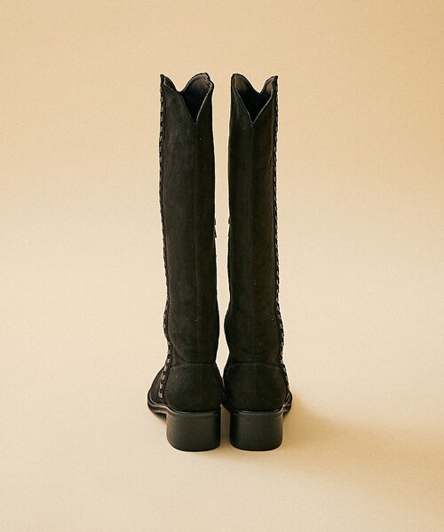 Remind me and forever（リマインドミーアンドフォーエバー）の「【2025AW】サイドステッチロングブーツ（ブーツ・レディース・ダークブラウン/ブラック・X-LARGE/LARGE/MEDIUM/SMALL）」の17枚目の写真