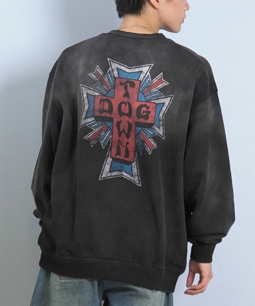 DOGTOWN(ドッグタウン)の「DOGTOWN/ドッグタウン トレーナー/スウェット バックプリント 254DT1TR011(スウェット・メンズ・アイボリー/ブラック・M/L/XL)」の2枚目の写真